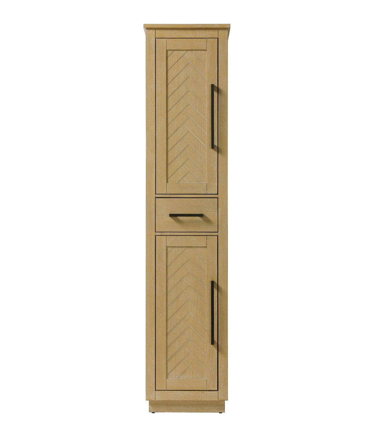 16 Inch Bath Storage Cabinet In Linen Oak by Elegant Kitchen and Bath