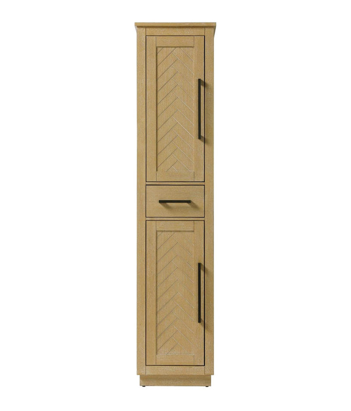 16 Inch Bath Storage Cabinet In Linen Oak by Elegant Kitchen and Bath