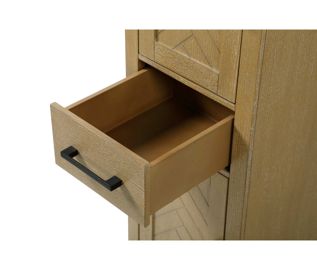 16 Inch Bath Storage Cabinet In Linen Oak