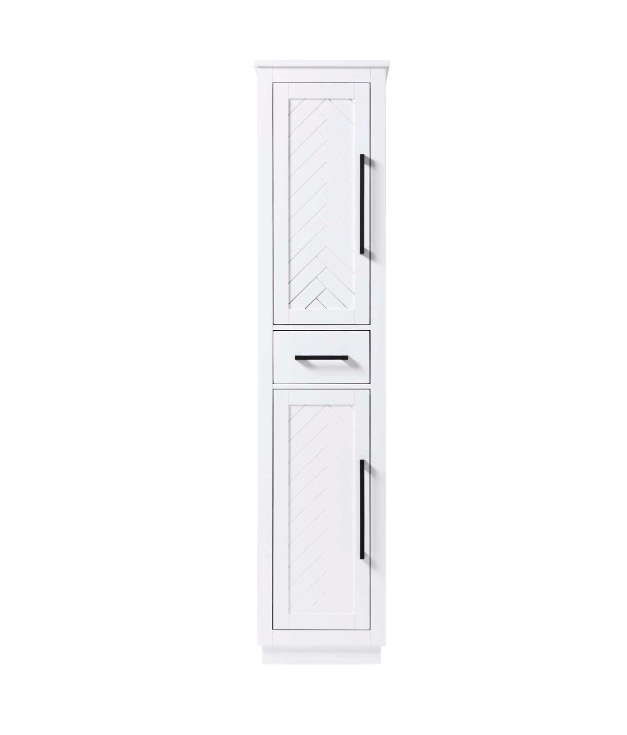 16 Inch Bath Storage Cabinet In White by Elegant Kitchen and Bath