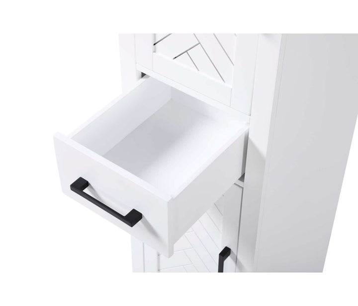 16 Inch Bath Storage Cabinet In White
