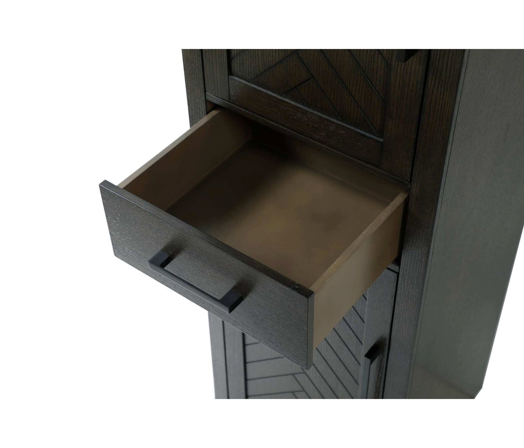 20 Inch Bath Storage Cabinet In Chocolate Oak