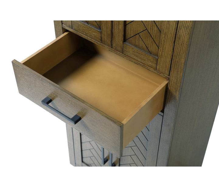 24 Inch Bath Storage Cabinet In Hazel Oak