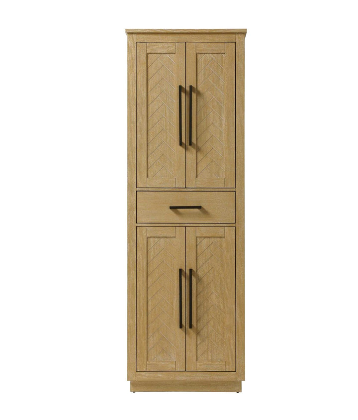 24 Inch Bath Storage Cabinet In Linen Oak by Elegant Kitchen and Bath