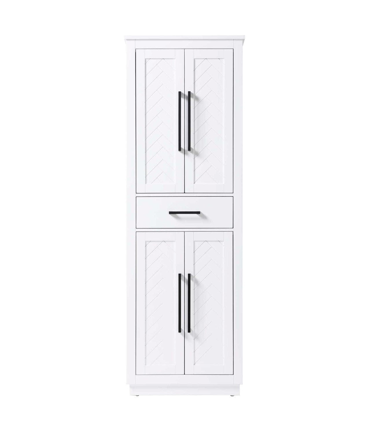 24 Inch Bath Storage Cabinet In White by Elegant Kitchen and Bath