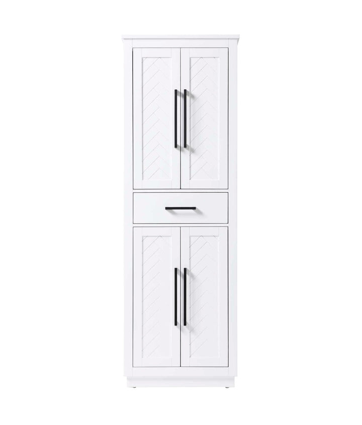 24 Inch Bath Storage Cabinet In White by Elegant Kitchen and Bath