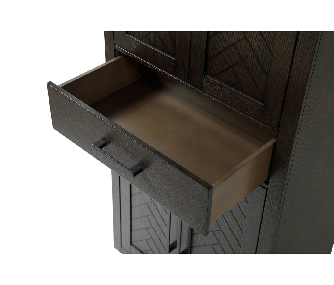 28 Inch Bath Storage Cabinet In Chocolate Oak