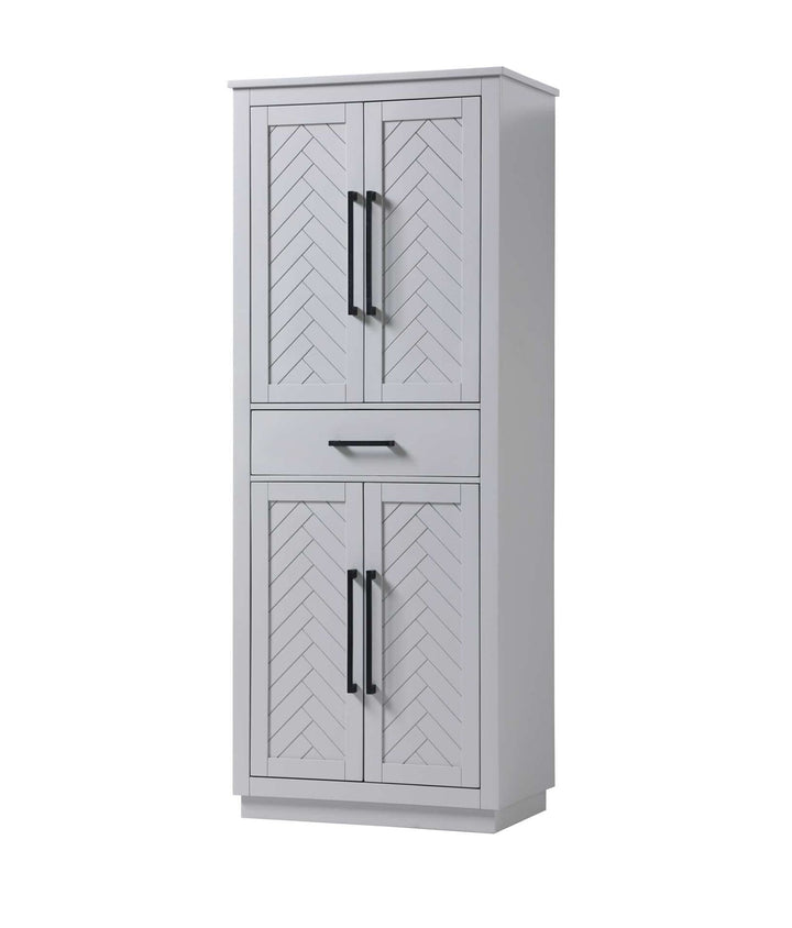 28 Inch Bath Storage Cabinet In Grey