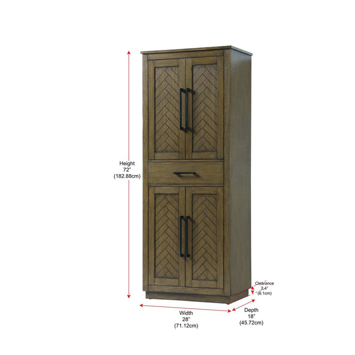 28 Inch Bath Storage Cabinet In Hazel Oak