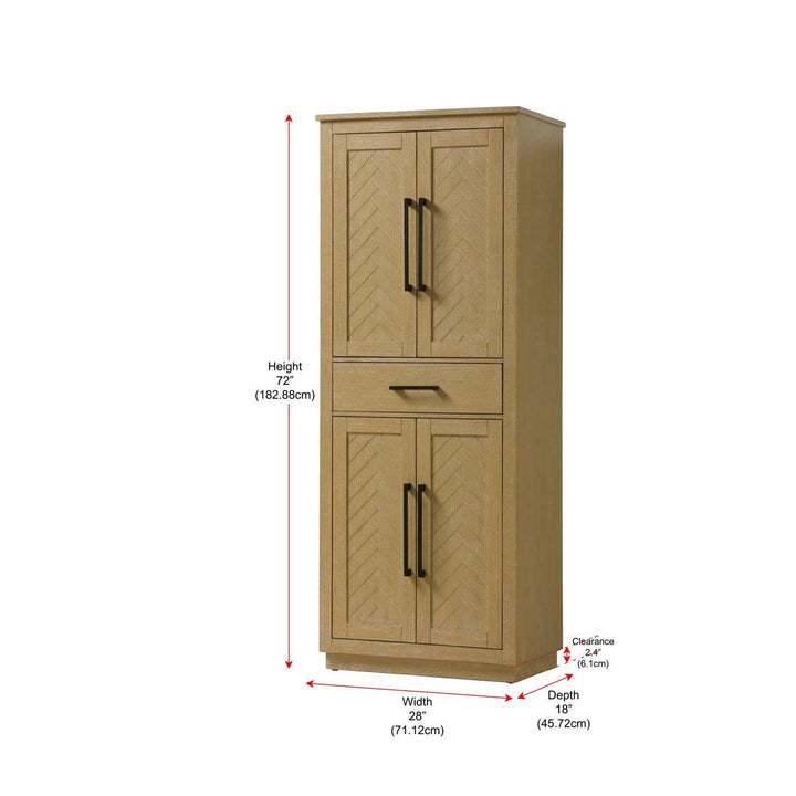 28 Inch Bath Storage Cabinet In Linen Oak