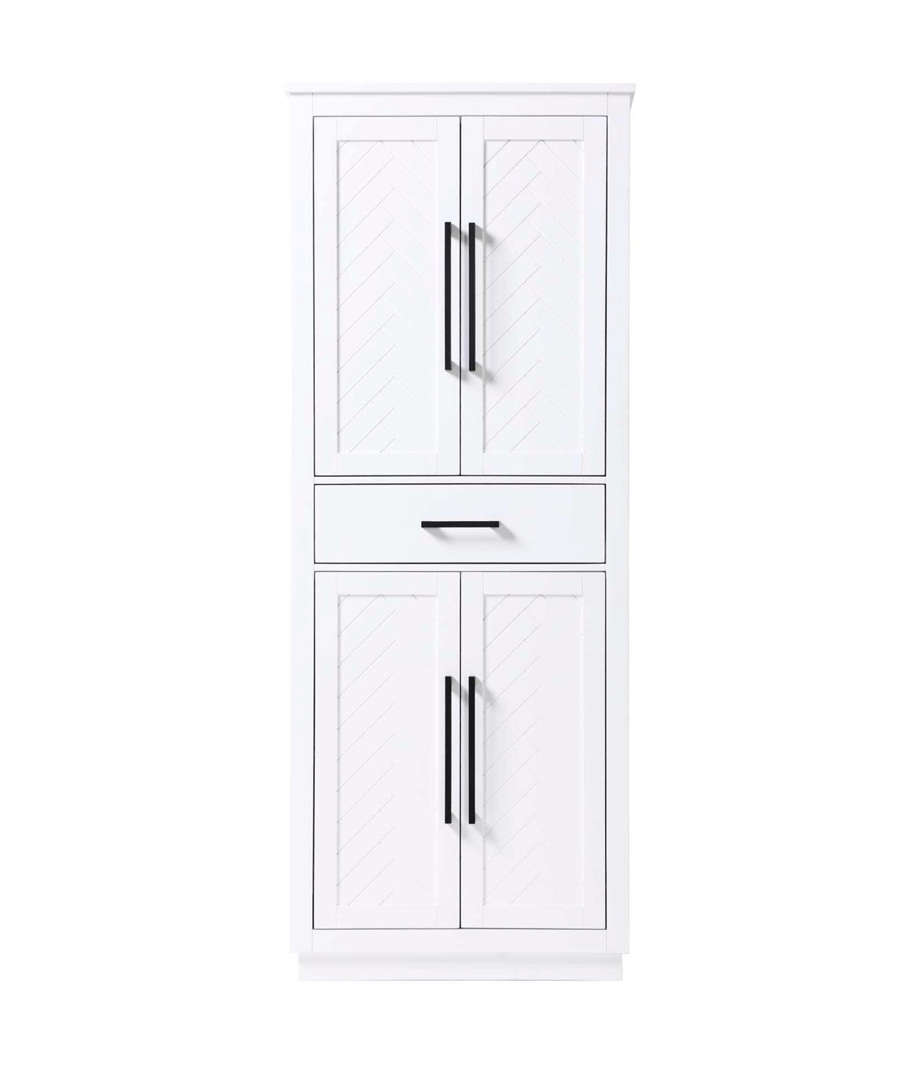 28 Inch Bath Storage Cabinet In White by Elegant Kitchen and Bath