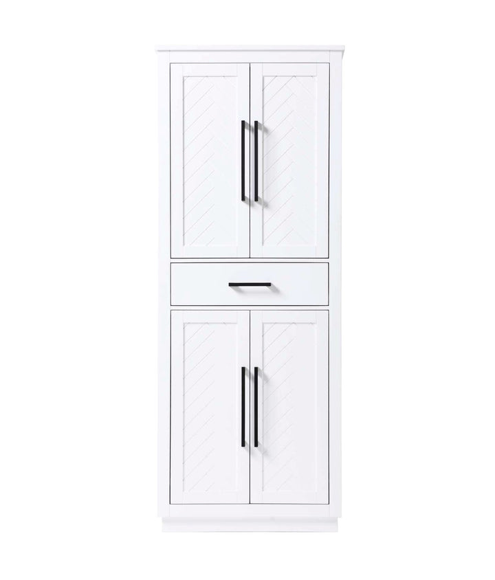 28 Inch Bath Storage Cabinet In White by Elegant Kitchen and Bath