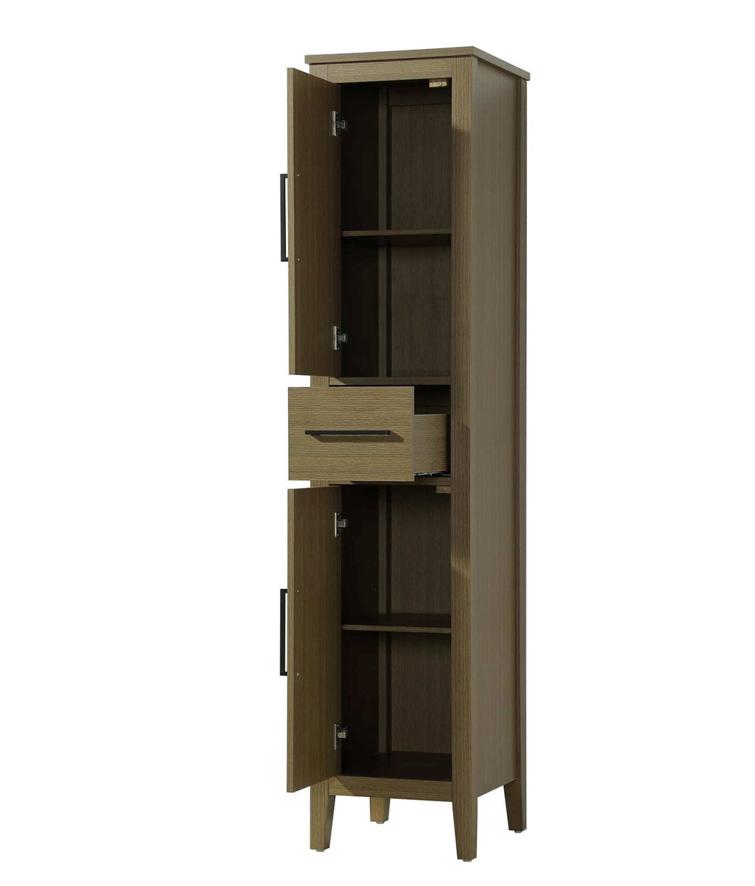 16 Inch Bath Storage Cabinet In Chestnut Brown