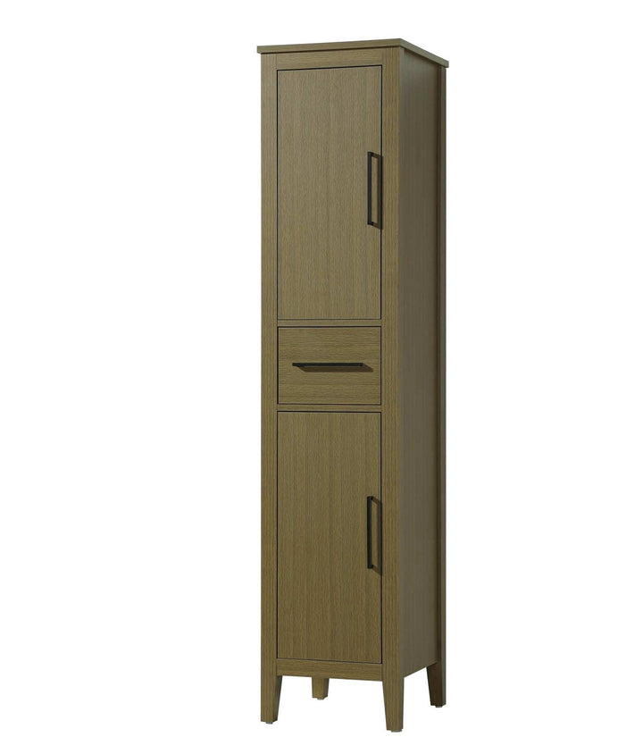 16 Inch Bath Storage Cabinet In Chestnut Brown