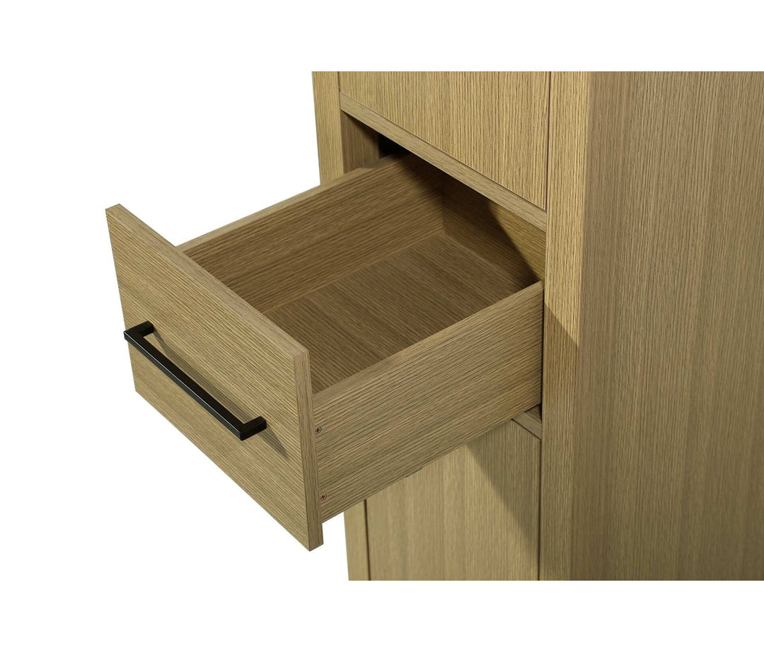 16 Inch Bath Storage Cabinet In Honey Brown