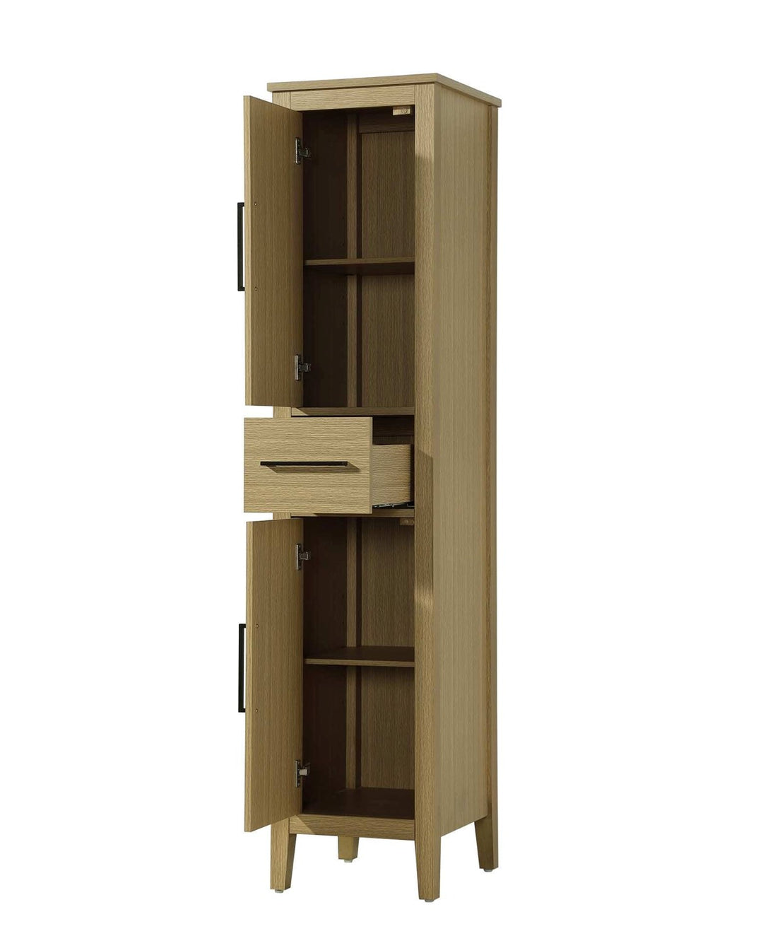 16 Inch Bath Storage Cabinet In Honey Brown