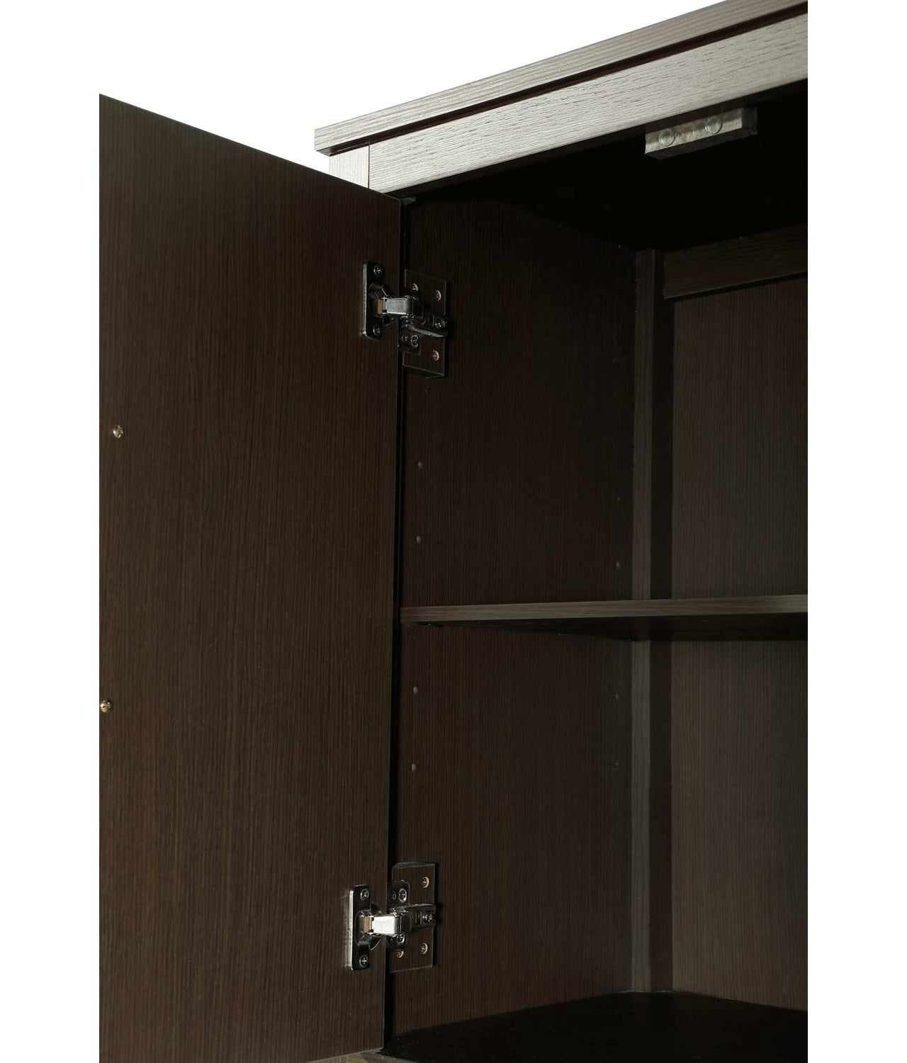 16 Inch Bath Storage Cabinet In Mocha Brown