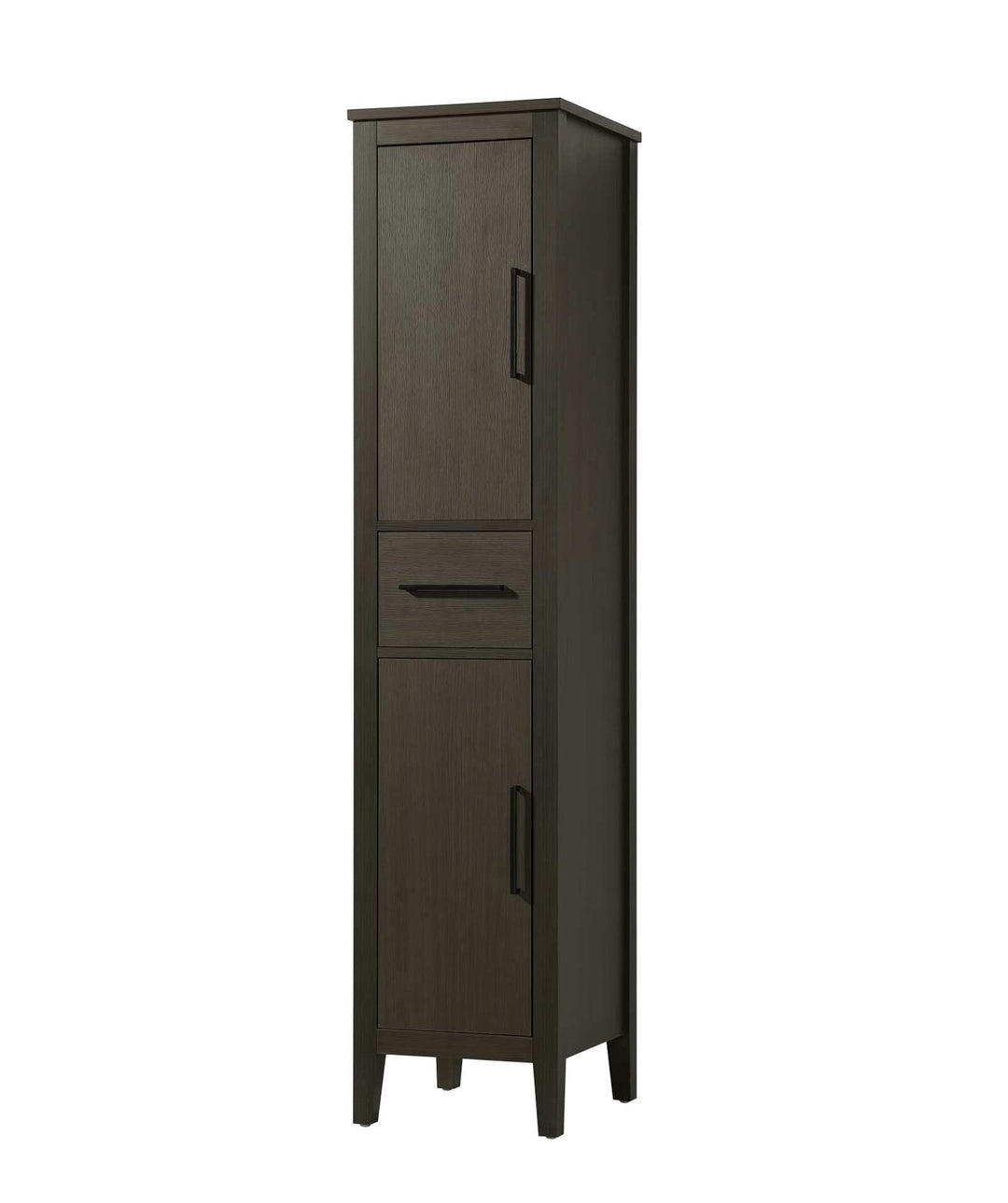 16 Inch Bath Storage Cabinet In Mocha Brown