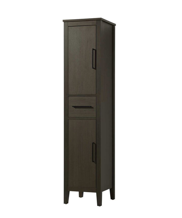 16 Inch Bath Storage Cabinet In Mocha Brown