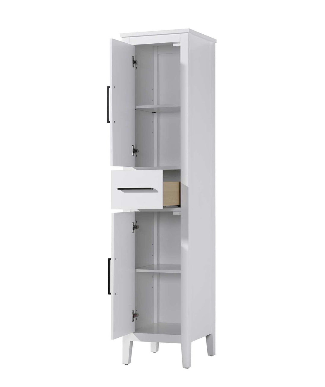 16 Inch Bath Storage Cabinet In White