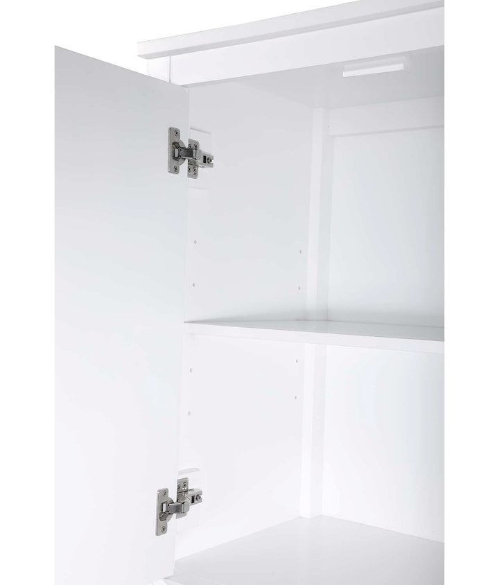 16 Inch Bath Storage Cabinet In White