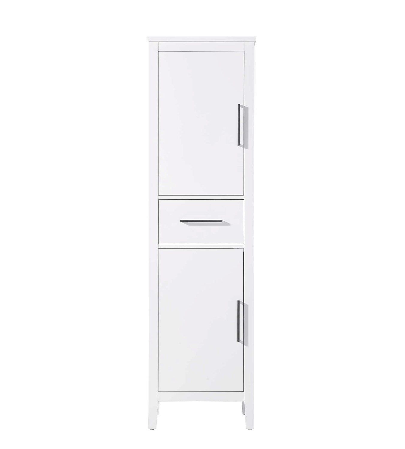 20 Inch Bath Storage Cabinet In White by Elegant Kitchen and Bath