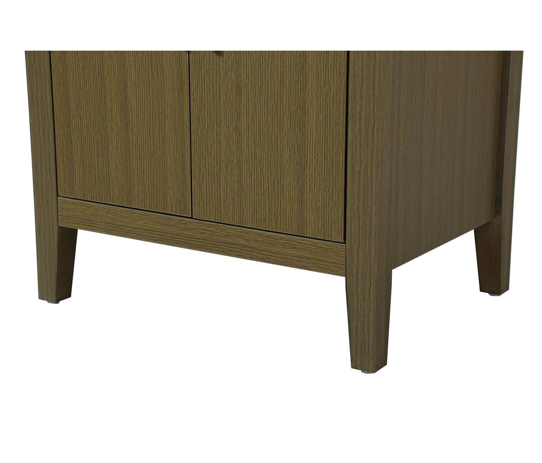24 Inch Bath Storage Cabinet In Chestnut Brown