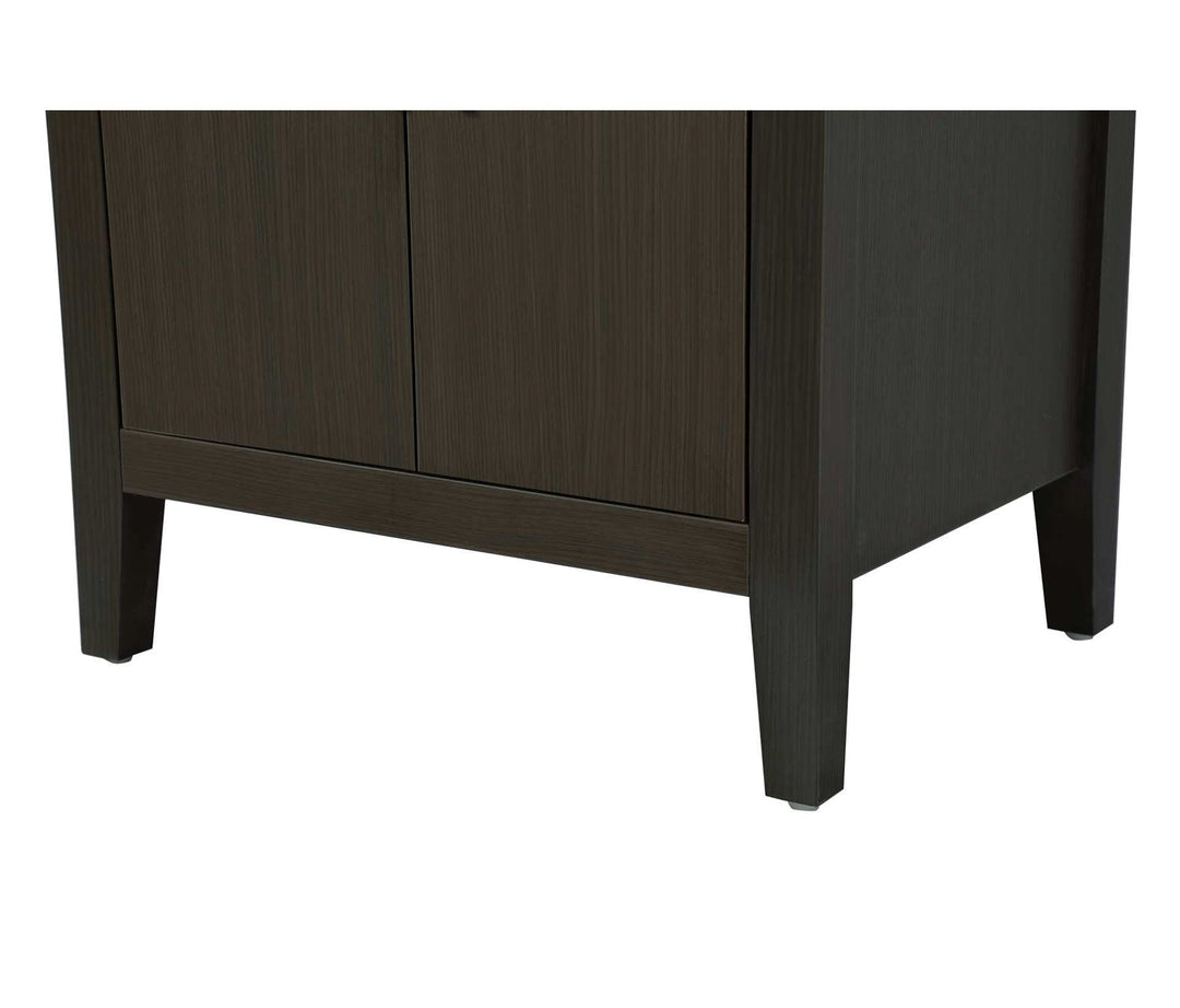 24 Inch Bath Storage Cabinet In Mocha Brown