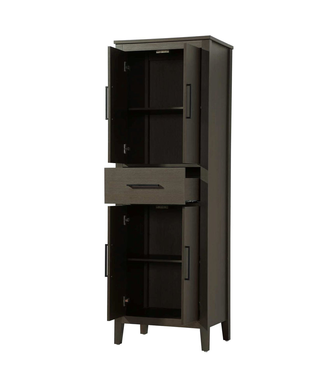 24 Inch Bath Storage Cabinet In Mocha Brown