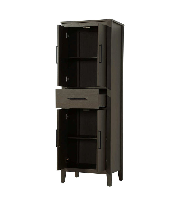 24 Inch Bath Storage Cabinet In Mocha Brown