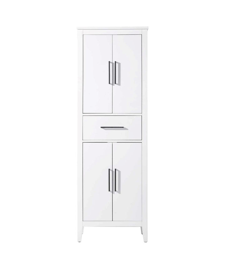 24 Inch Bath Storage Cabinet In White by Elegant Kitchen and Bath