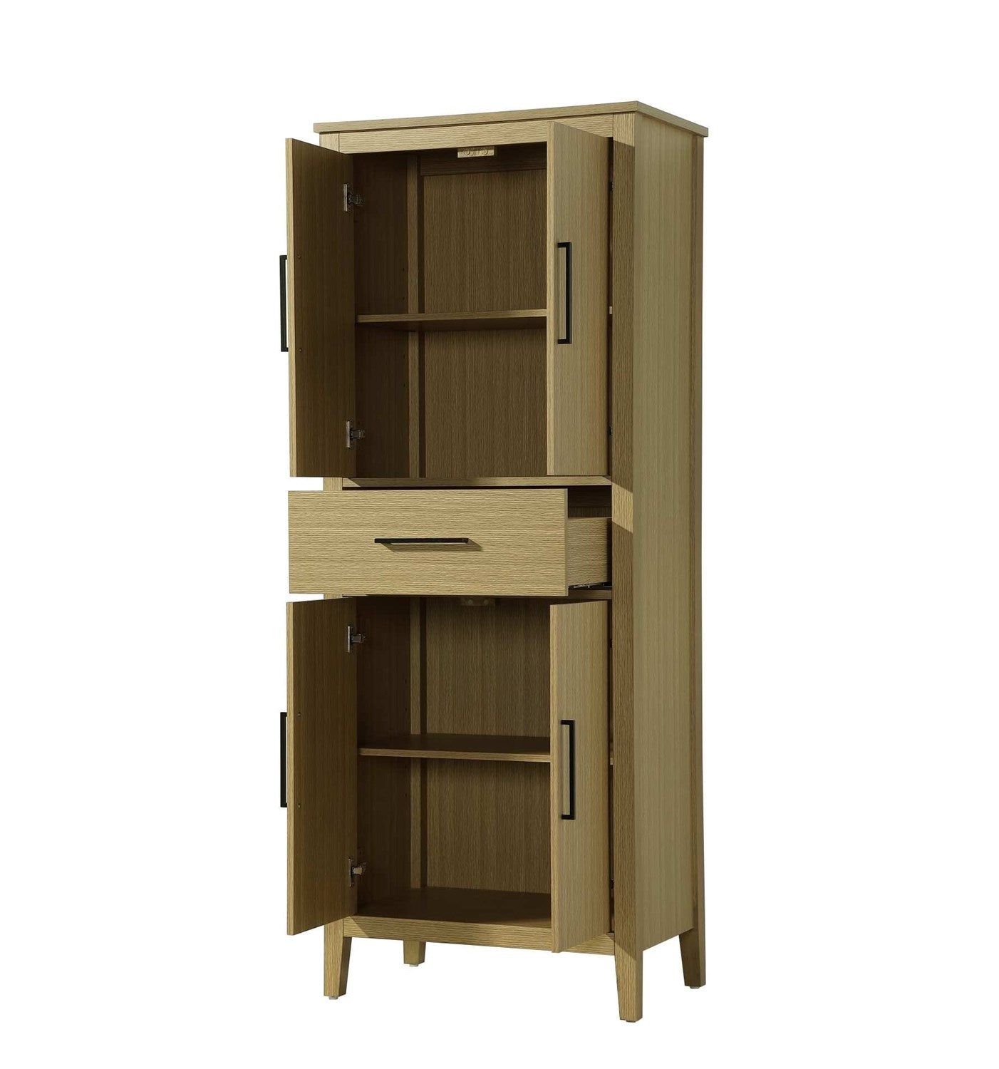 28 Inch Bath Storage Cabinet In Honey Brown