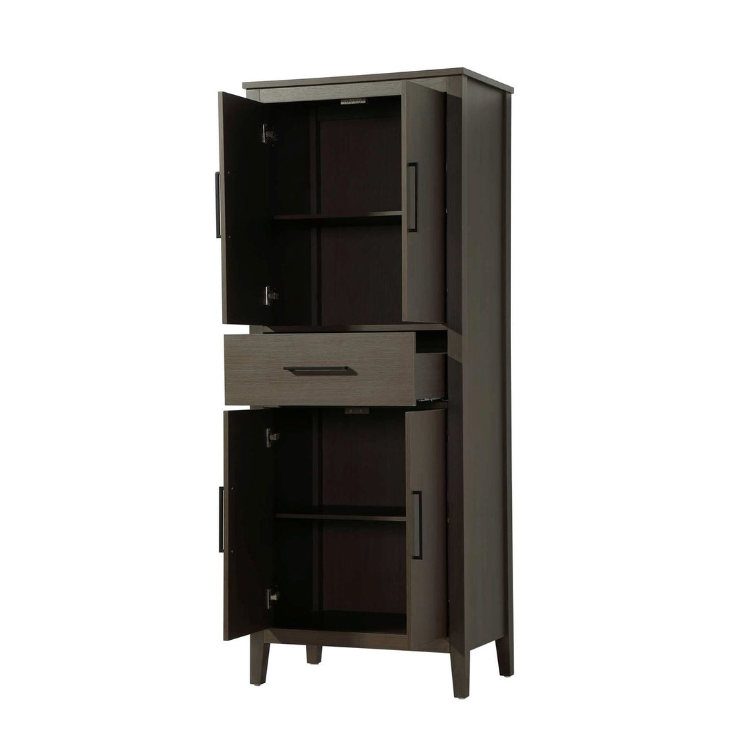 28 Inch Bath Storage Cabinet In Mocha Brown