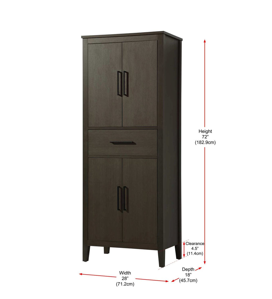 28 Inch Bath Storage Cabinet In Mocha Brown