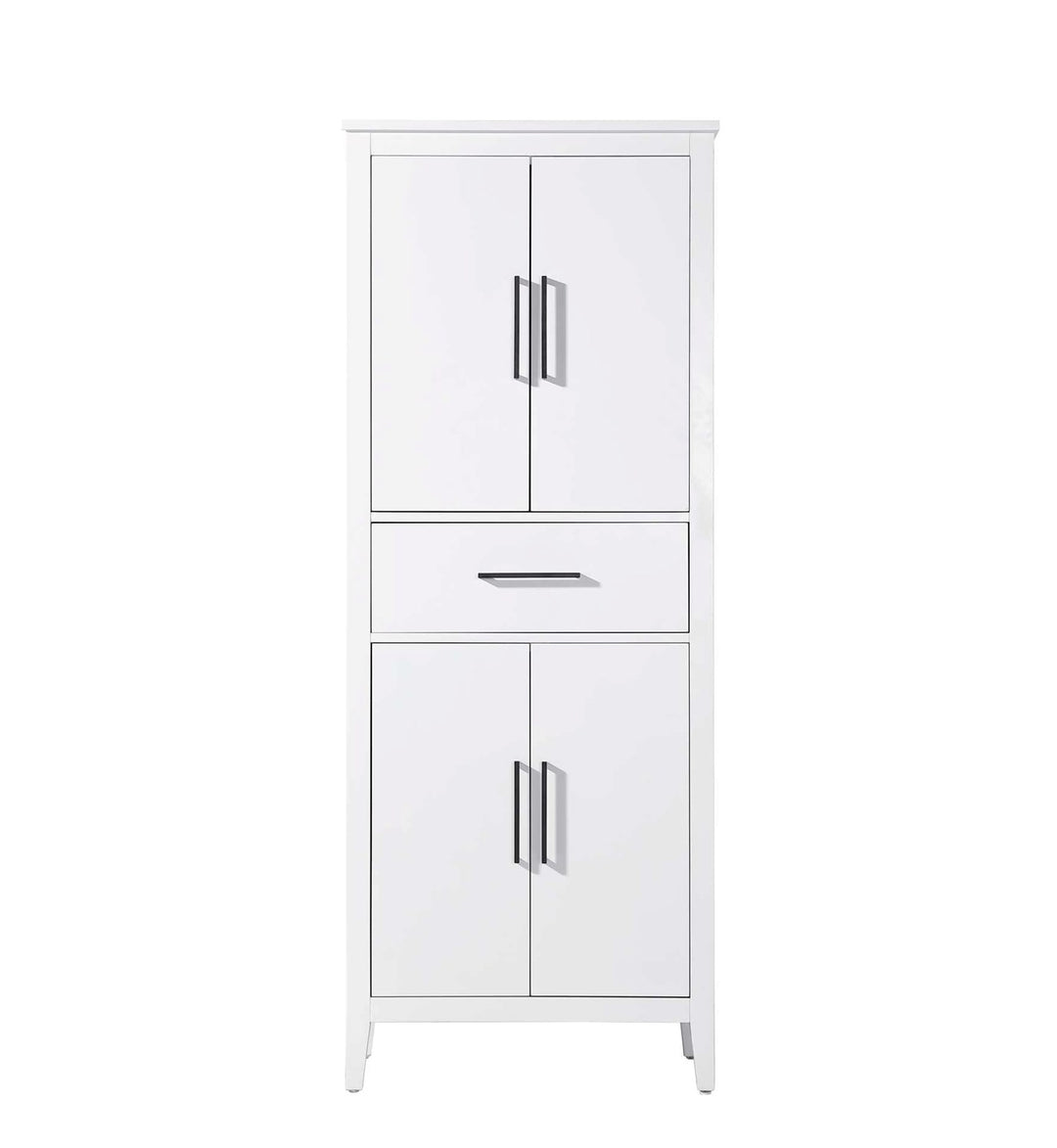 28 Inch Bath Storage Cabinet In White by Elegant Kitchen and Bath