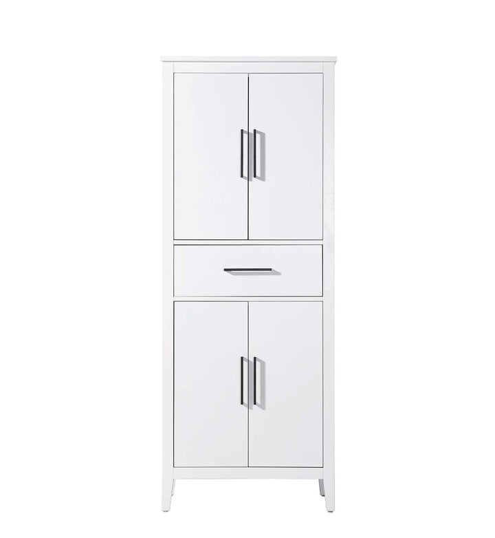 28 Inch Bath Storage Cabinet In White by Elegant Kitchen and Bath