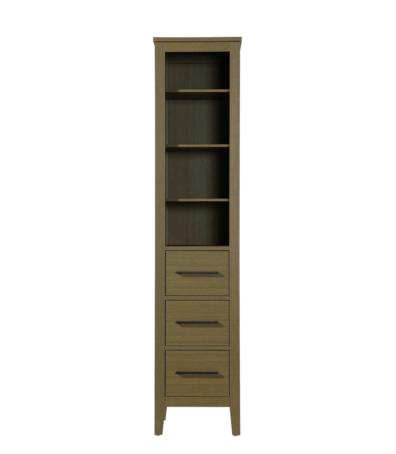 16 Inch Open Shelving Bath Storage Cabinet In Chestnut Brown by Elegant Kitchen and Bath