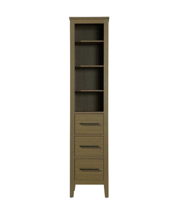 16 Inch Open Shelving Bath Storage Cabinet In Chestnut Brown by Elegant Kitchen and Bath