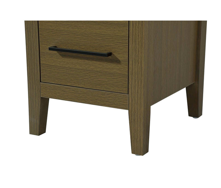 16 Inch Open Shelving Bath Storage Cabinet In Chestnut Brown