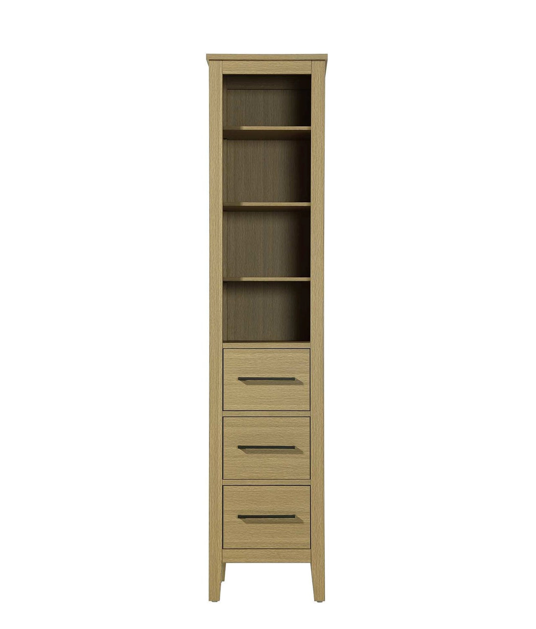 16 Inch Open Shelving Bath Storage Cabinet In Honey Brown by Elegant Kitchen and Bath