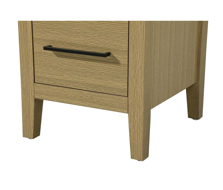 16 Inch Open Shelving Bath Storage Cabinet In Honey Brown