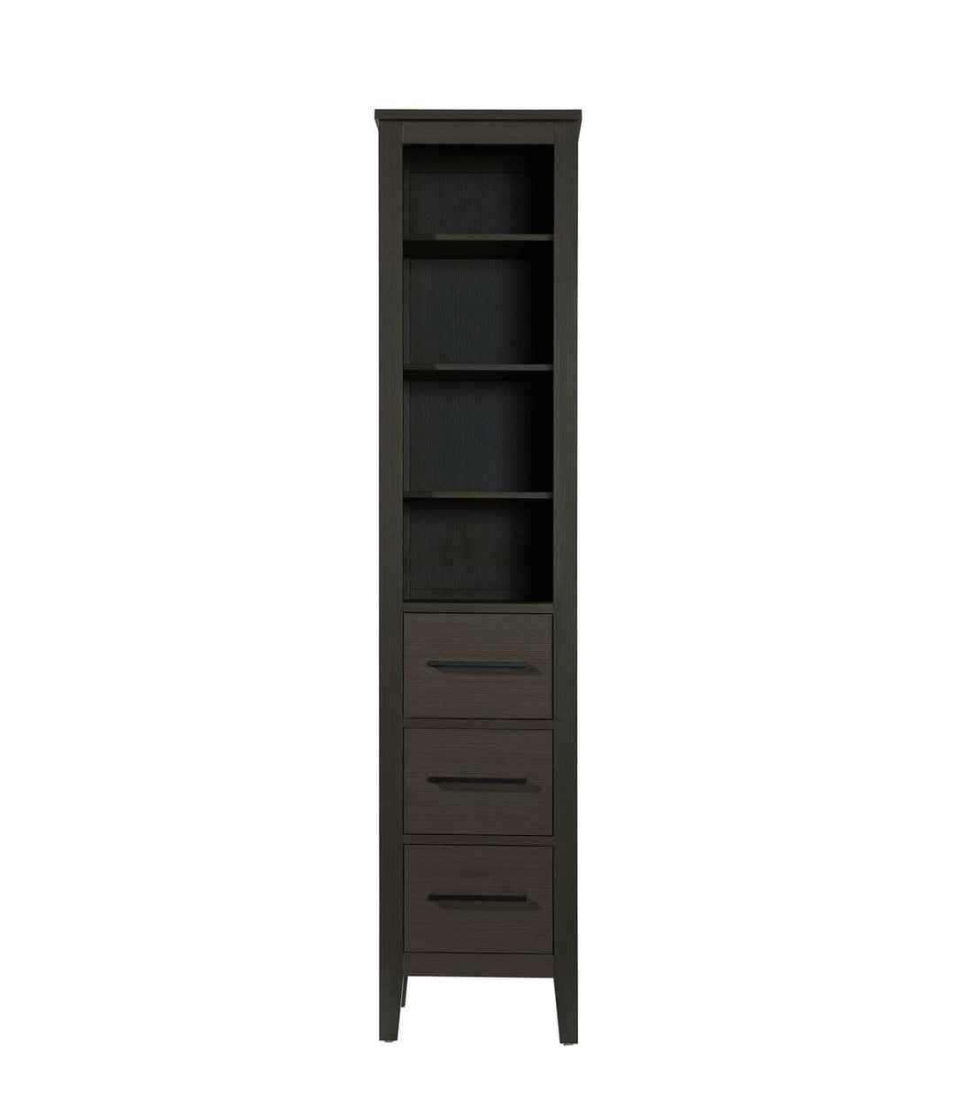16 Inch Open Shelving Bath Storage Cabinet In Mocha Brown by Elegant Kitchen and Bath