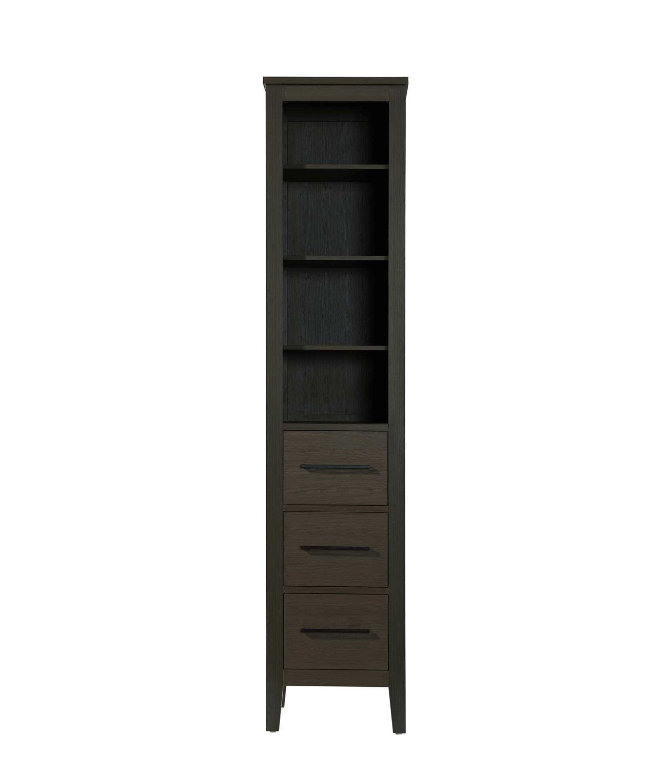 16 Inch Open Shelving Bath Storage Cabinet In Mocha Brown by Elegant Kitchen and Bath