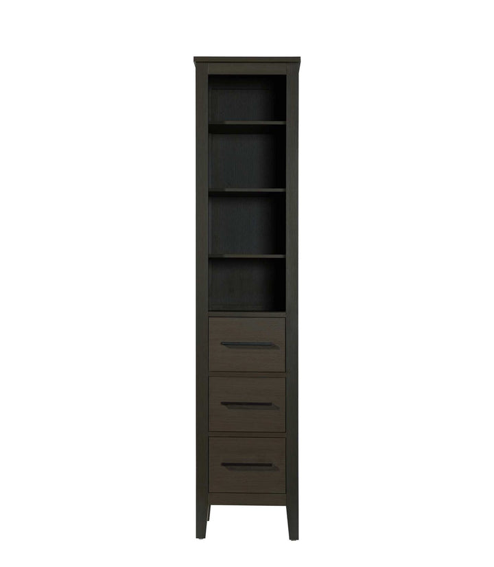 16 Inch Open Shelving Bath Storage Cabinet In Mocha Brown by Elegant Kitchen and Bath