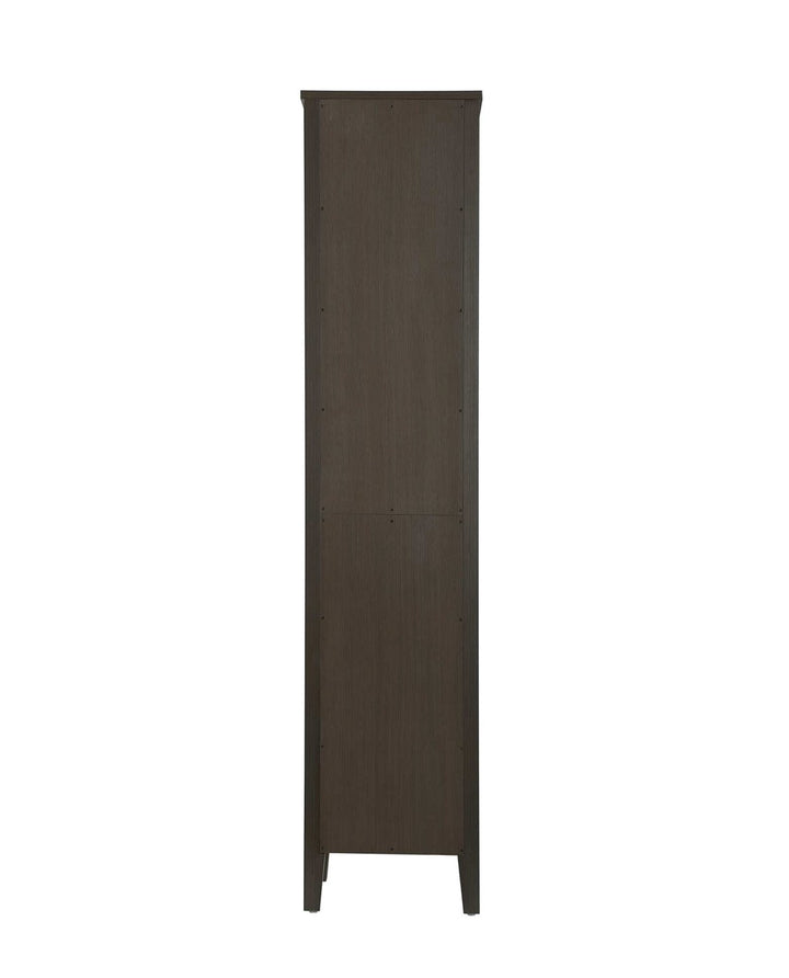 16 Inch Open Shelving Bath Storage Cabinet In Mocha Brown