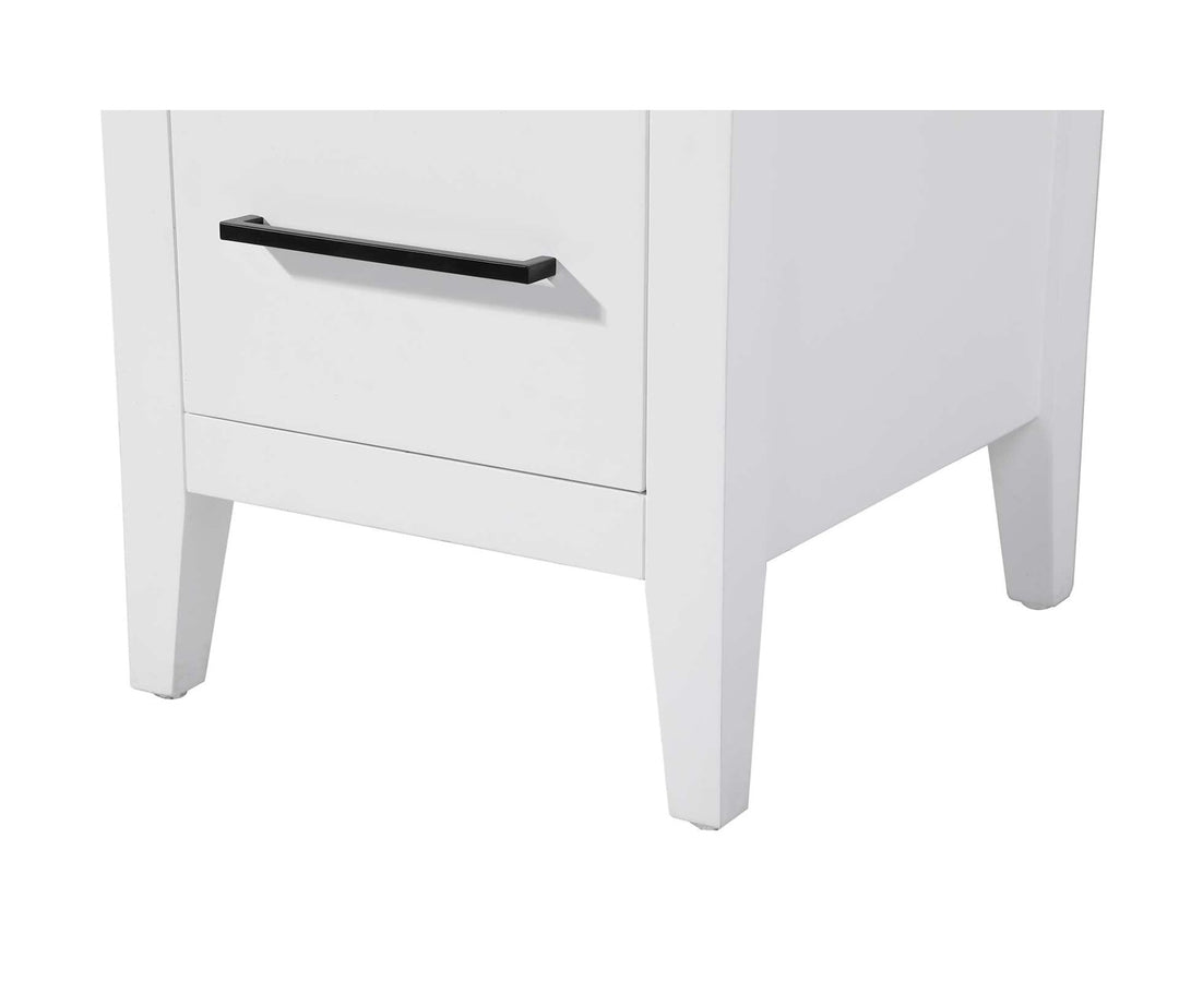 16 Inch Open Shelving Bath Storage Cabinet In White