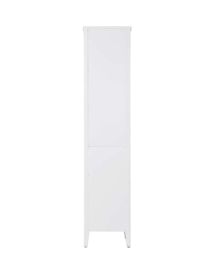 16 Inch Open Shelving Bath Storage Cabinet In White
