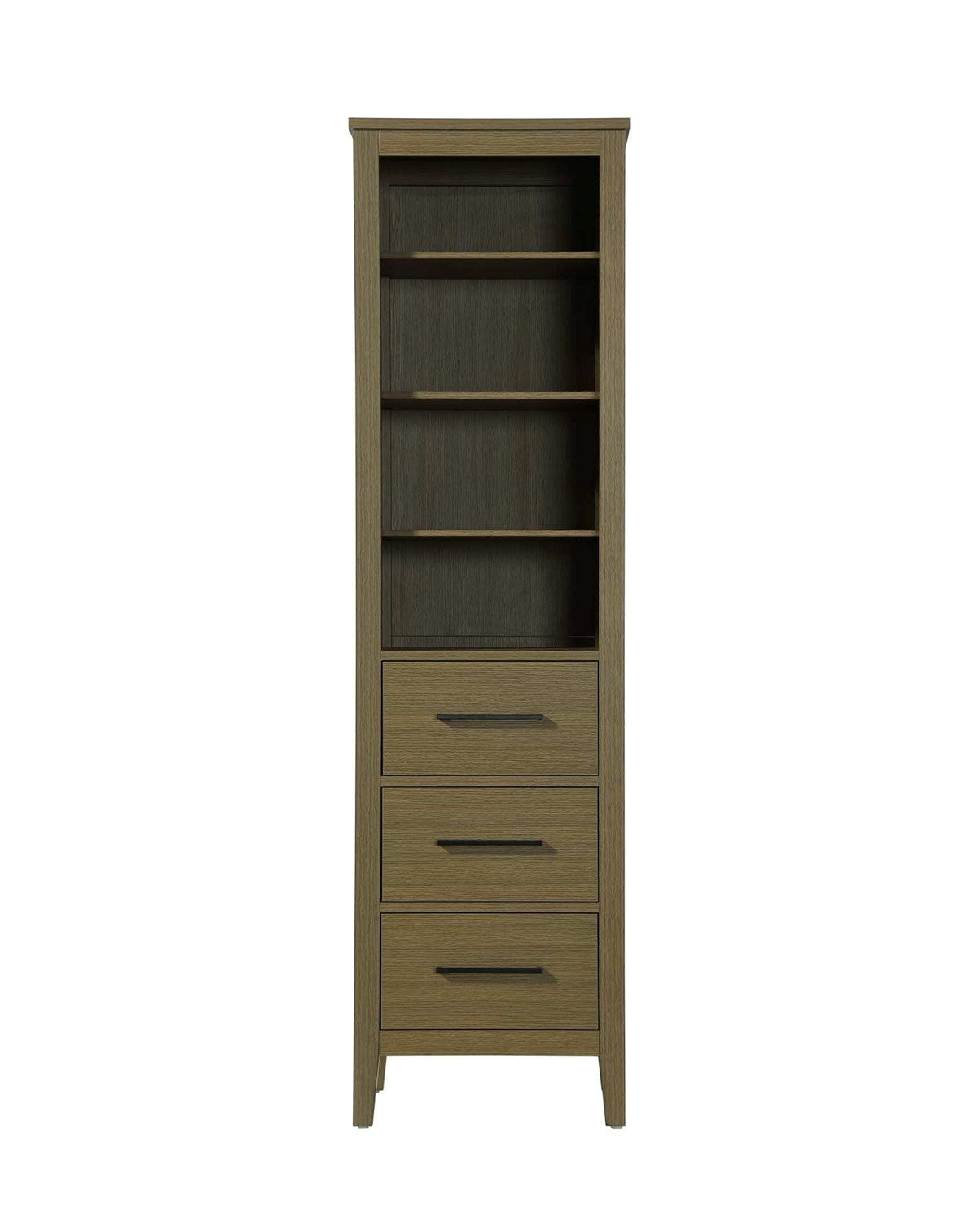 20 Inch Open Shelving Bath Storage Cabinet In Chestnut Brown by Elegant Kitchen and Bath