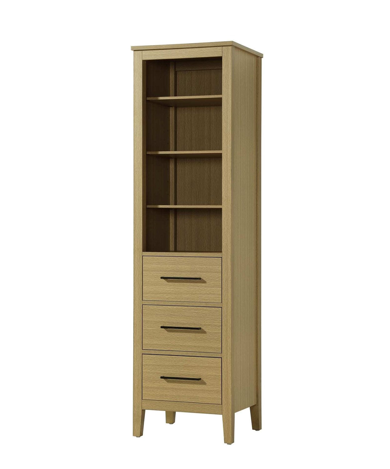 20 Inch Open Shelving Bath Storage Cabinet In Honey Brown