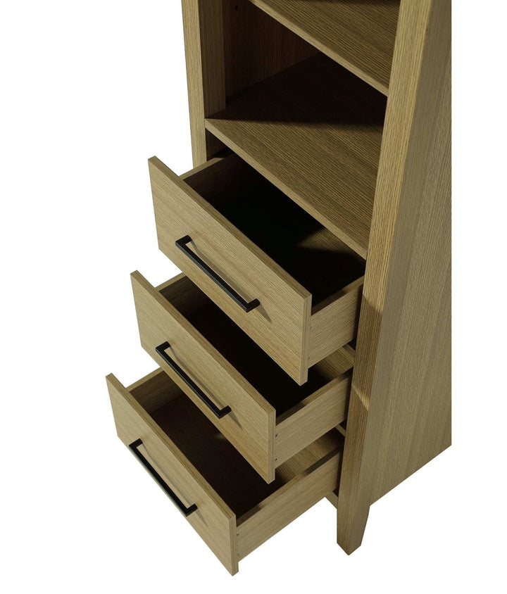 20 Inch Open Shelving Bath Storage Cabinet In Honey Brown